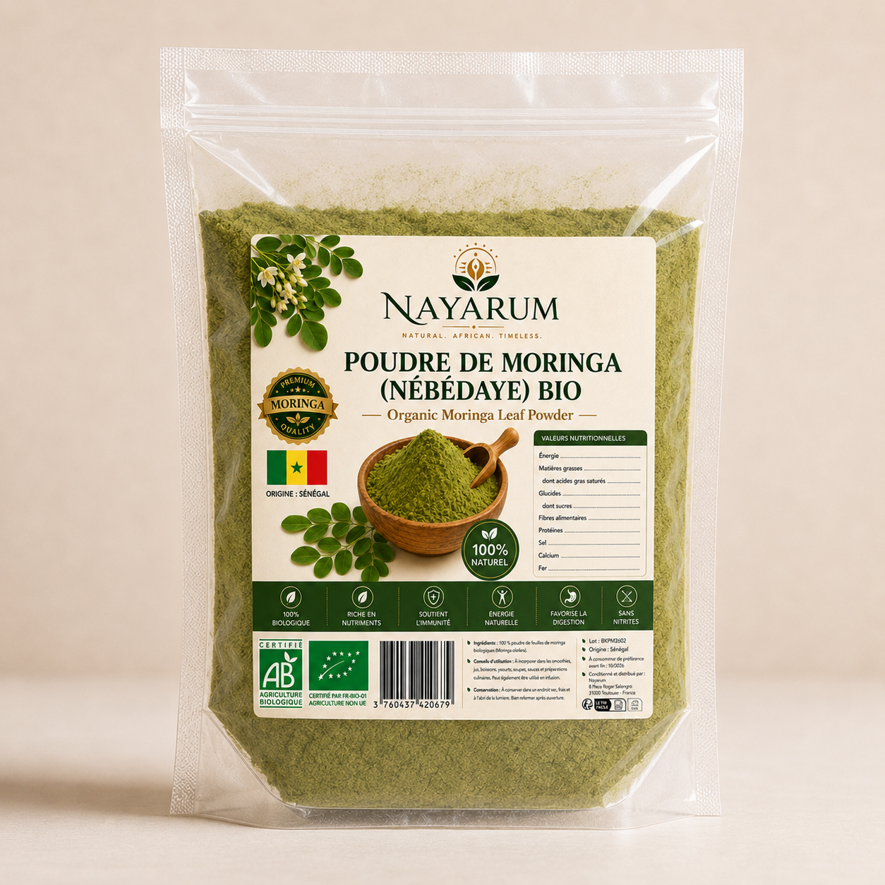 poudre de moringa bio