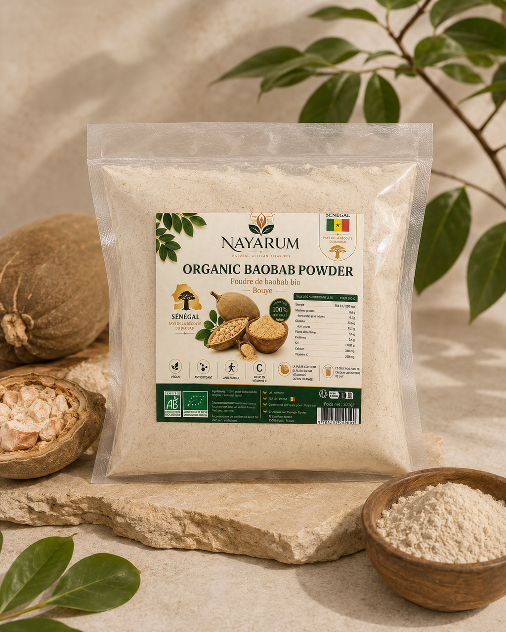 Poudre de baobab bio