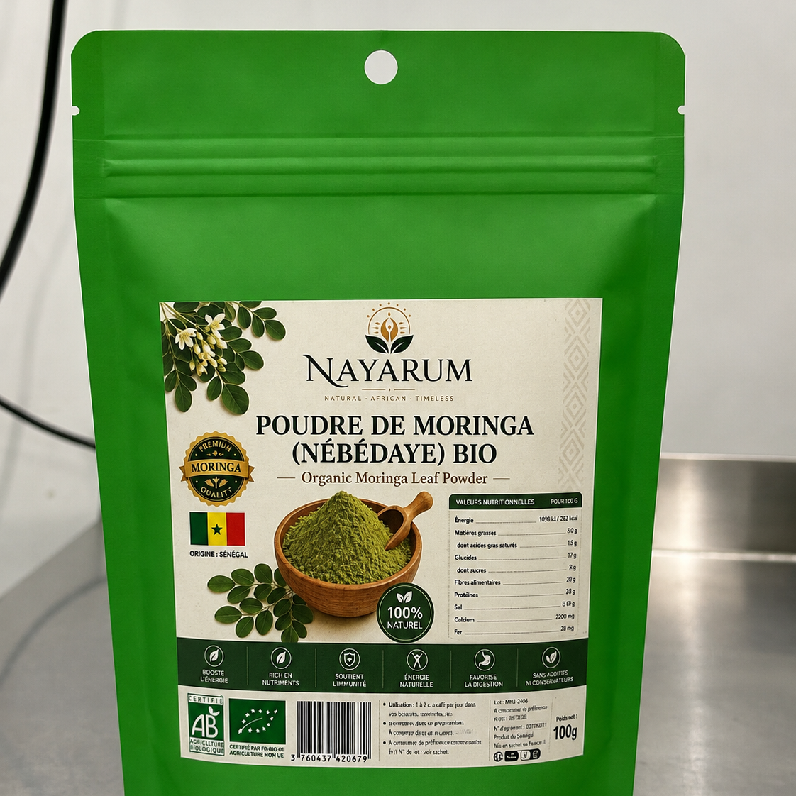 organic moringa powder